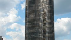 Full length skyscraper in