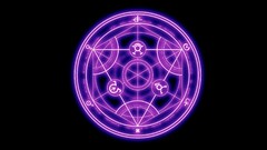 Full Metal Alchemist Anime circle black background lines