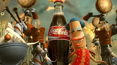 Funny coca-cola animated cartoonish