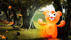 Funny digital art teddy