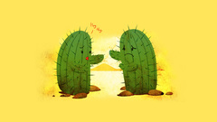Funny illustrations cactus