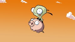 Funny minimalistic artwork Invader Zim Zim