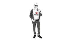 Funny minimalistic hipster Adolf Hitler