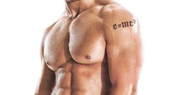 Funny muscles Albert Einstein underwear male models