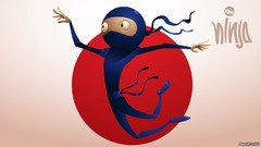 Funny ninjas vector art