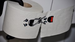 Funny papercraft toilet paper