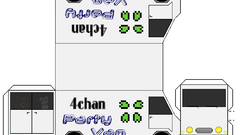 Funny party papercraft van