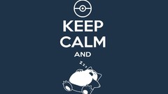 Funny Pokemon minimalistic snorlax Keep Calm and