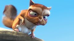 Funny stupid squirrel cartoon