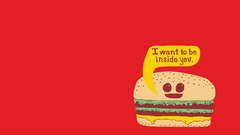 Funny Threadless hamburgers red