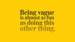 Funny Typography vague yellow