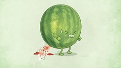 Funny watermelons cartoonish
