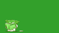 Funny yoda Simple Background