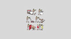 Funny zombies minimalistic