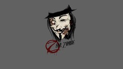 Funny zombies minimalistic Guy Fawkes artwork
