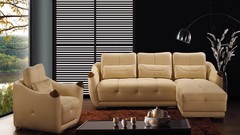 Furniture home interior leather couch living room