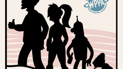 Futurama Bender silhouettes Professor