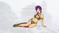 Futurama crossovers Slave Leia