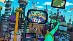 Futurama futuristic city cartoon TV TV series science fiction