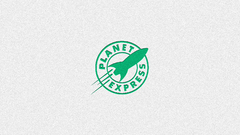 Futurama planets logos white