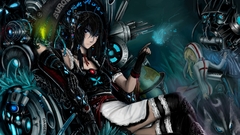 Futuristic artwork anime girls