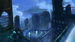 Futuristic artwork drawings