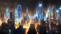 futuristic City artwork fantasy art concept art futuristic city