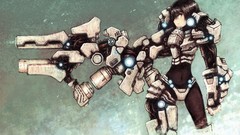 Futuristic cyborgs artwork anime