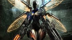 futuristic digital art artwork Women weapon science fiction