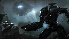 Futuristic digital art science