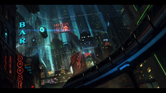 Futuristic digital art science