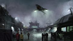 Futuristic fantasy art artwork