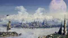 Futuristic fantasy art science