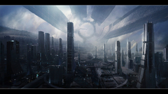 Futuristic mass effect buildings