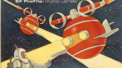 Futuristic retro astronauts spaceships