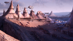 Futuristic science fiction artwork