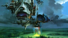 Futuristic spaceships artwork