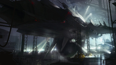 Futuristic spaceships artwork vehicles