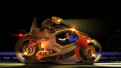 Futuristic vehicles motorbikes