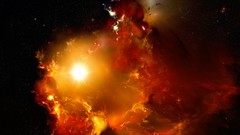 Galaxies orange nebulae