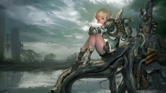 Game anime girls artwork