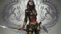 Game beautiful female Character wet video 1680x1050