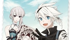 Game Books blondes blue eyes brown eyes bare shoulders nier 