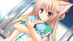 Game cg holding boobs