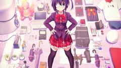 Game console short hair seifuku takanashi rikka chuunibyou demo 
