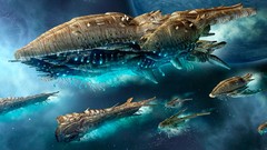 Game fleet science fiction outer space endless futuristic