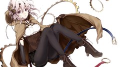 Game gears stockings pink hair boots short hair Simple 