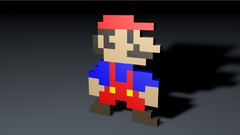 Game Mario Super Mario 3d 8-bit cinema 4d pixelart