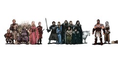 Game of thrones artwork Daenerys Targaryen jon snow sansa stark 