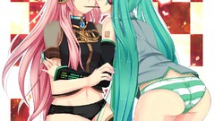 Game pink hair long hair blue eyes hatsune miku vocaloid 